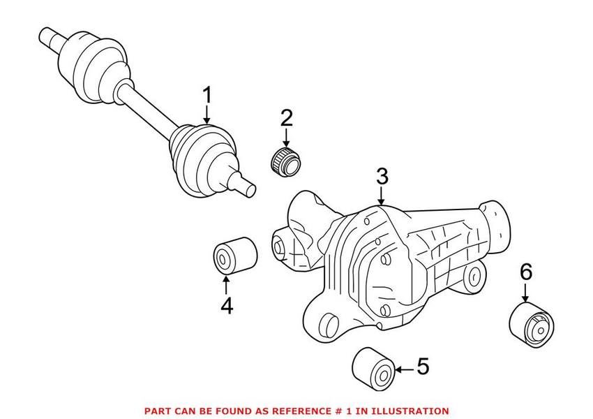 Mercedes CV Axle Assembly - Front Driver Left 1663301400